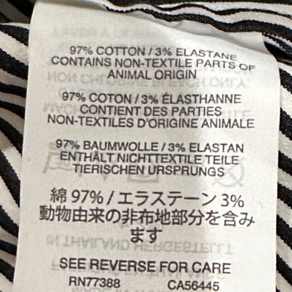 J. Crew Black and White Narrow Stripe Button-Down Shirt - Picture 7 of 7